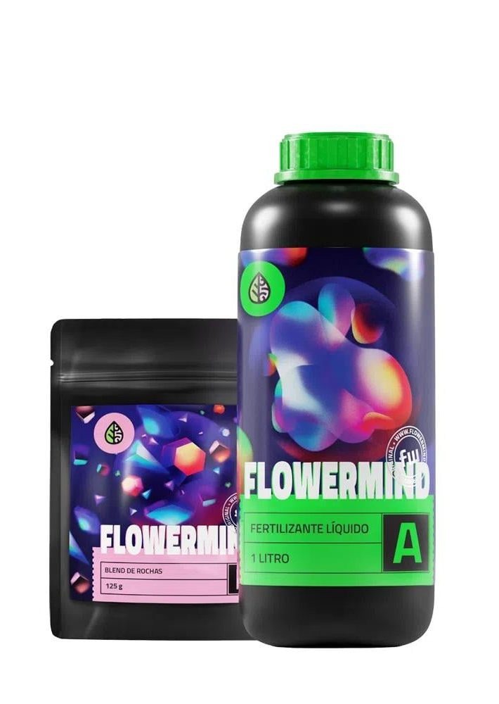 Kit Nutrição Flowermind ( M ) 1L + 125G – Fertilizante Cultivo